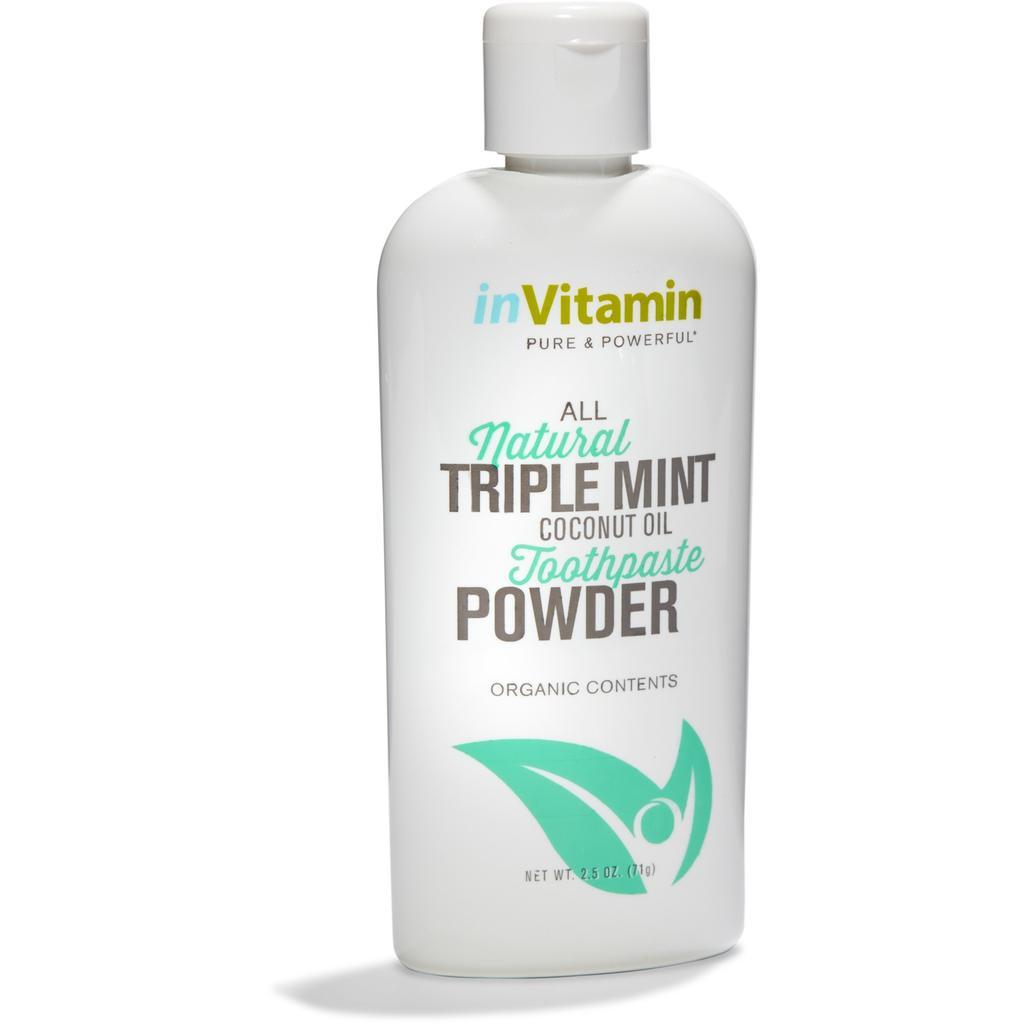 InVitamin Natural Coconut Oil Toothpaste Powder 2.5oz