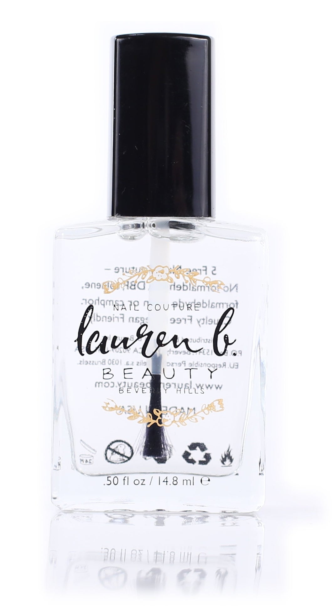 Lauren B. Nail Polish Dual Base/Top Coat Varnish 0.50fl oz.