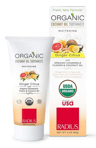 Radius Ginger Citrus Whitening Toothpaste 3oz
