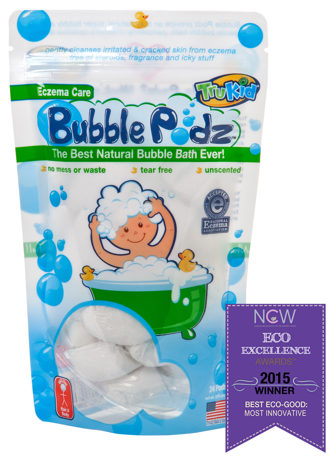 TruKid Eczema Care Bubble Podz 24 ct.