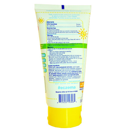 TruKid Sunny Days Eczema SPF 30+ Sunscreen Unscented 3.4oz tube